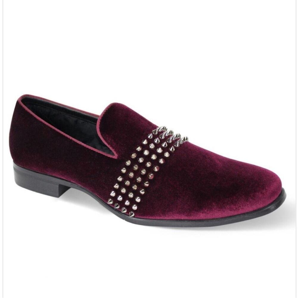 AfterMidnight 6787 Burgundy Silver Smoking Shoes